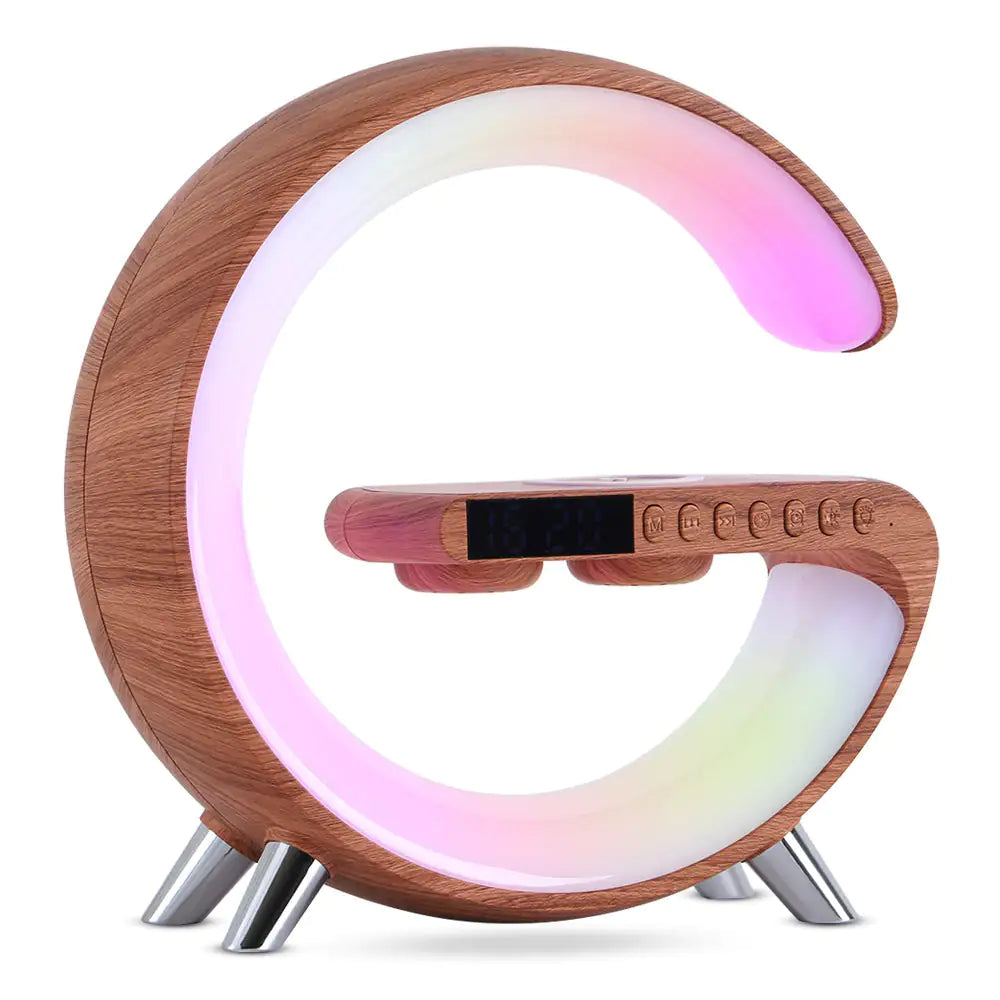 G Shaped LED Lamp Bluetooth Speaker Wireless Charger Lamp